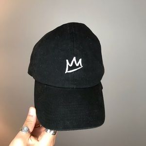 Black hat with a crown logo